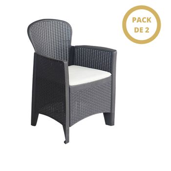 Sillón Para Exterior Reclinable De Aluminio Antracita Y Textilene, Tamaño:  60x76x110 Cm, con Ofertas en Carrefour