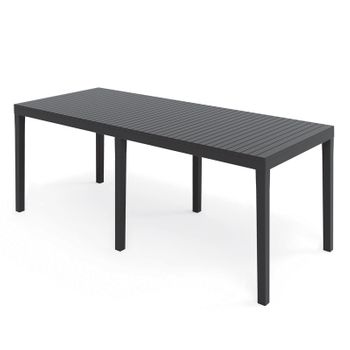 Mesa De Jardín Extensible De Plástico Indo Antracita 150-220×90×72 Cm