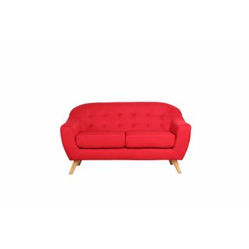 Sofa 2 Plazas Marte (color: Rojo)