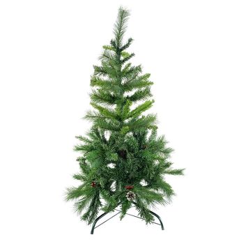 164049 Árbol De Navidad 120h Cm 380 Ramas Plegables En Abeto Artificial De Pvc