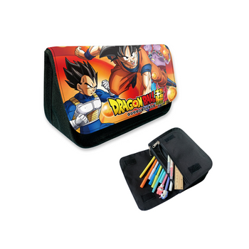 Estuche Escolar Dragon Ball Con Dos Bolsillos De Gran Capacidad.