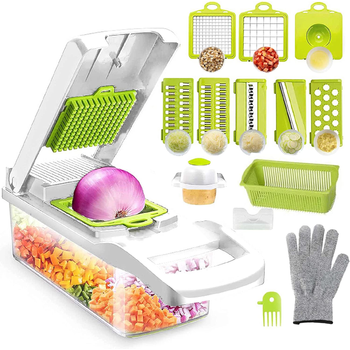 Cortador De Verduras Con Mandolina Y Escurridor Magic Select, Blanco