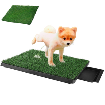 Perro Alfombra Césped Artificial Sintético 51x76cm para Mascota Inodoro  Entrenamiento Interior Hogar Verde - Costway