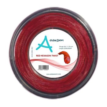 Cordaje De Tenis Hexagon Twist Rollo 200m 1.35 Rojo