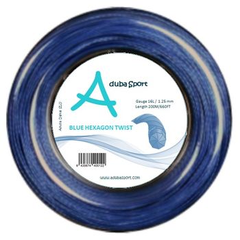 Cordaje De Tenis Hexagon Twist Rollo 200m 1.25 Azul