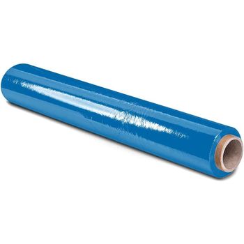 Ofituria Film Azul Para Embalar De 50 Cm X 200 Metros De Longitud – Rollo De Film Elástico Manual Para Embalaje Industrial – 1 Unidad