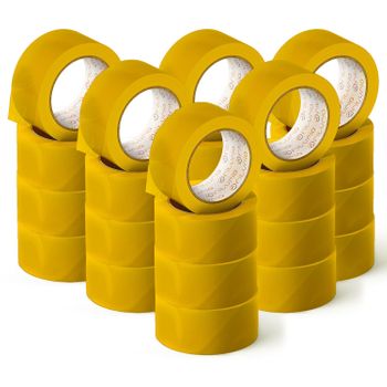 Ofituria Cinta Adhesiva, Color Amarillo, Cinta Para Embalaje Y Organizar Tus Cajas Y Envíos, Precinto De Varios Colores Vibrantes 66 Mt X 48 Mm (24 Und. - Amarillo)