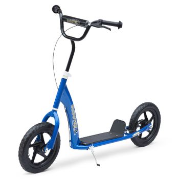 Patinete Para Niños Con Manillar Ajustable En Altura Azul Homcom