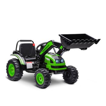 Quad eléctrico infantil con un diseño moderno a batería en color negro y  verde Homcom