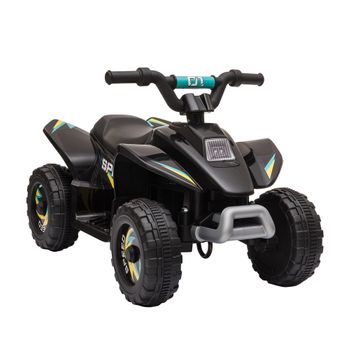 Homcom Quad Eléctrico 12v Para Niños +3 Años Con 2 Motores Faros