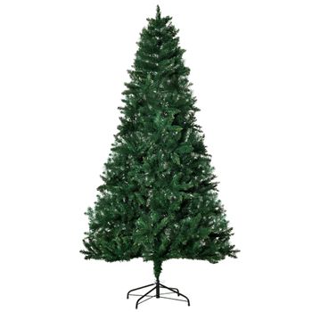 Árbol De Navidad Artificial De Acero Pvc Homcom Ø105x210 Cm-verde