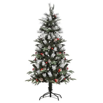 Árbol De Navidad Artificial De Acero Pvc Pe Homcom Ø75x150 Cm-verde