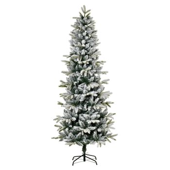 Árbol De Navidad De Acero Pvc Pe Homcom Ø95x210 Cm-verde Y Blanco