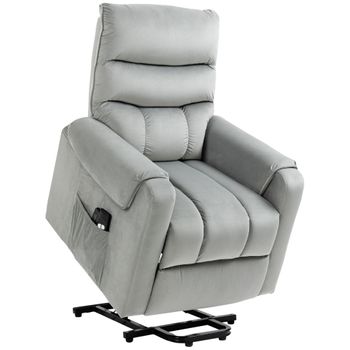 Sillón De Masaje De Espuma Poliéster Acero Homcom 79x97x103 Cm-gris