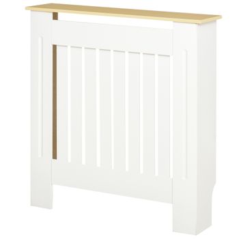 Cubierta Del Radiador De Mdf Homcom 78x19x83 Cm-blanco