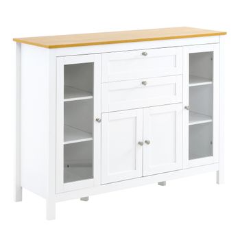 Alacena De Cocina De Melamina De Madera Homcom 60x36x168 Cm-blanco con  Ofertas en Carrefour