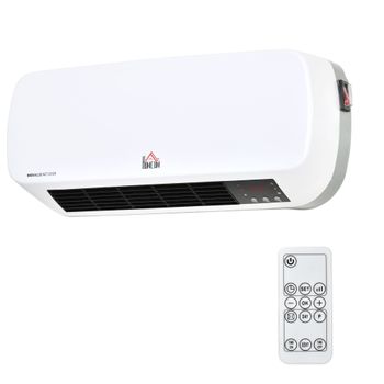 Calefactor Baño De Pared 1000w/2000w Con Mando A Distancia Homcom