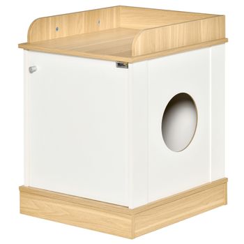 Arenero Cerrado Para Gatos Pawhut De Abs Pp 50x40x40 Cm Blanco con Ofertas  en Carrefour