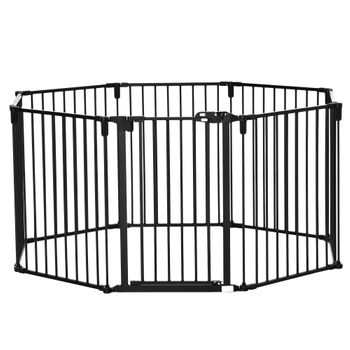 Parque para cachorros de perros Pawhut plata 63x91 cm acero