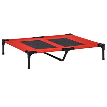 Cama Para Perros De Tela Oxford Metal 91,5x76,2x18 Cm-pawhut.rojo