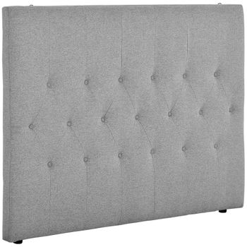 Cabecero De Cama 2 Formas De Uso De Lino Mdf Homcom 160x7x120 Cm-gris