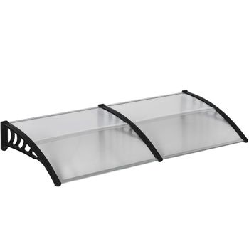 Marquesina De Pp Pc Aluminio 200x96x27 Cm-outsunny.transparente