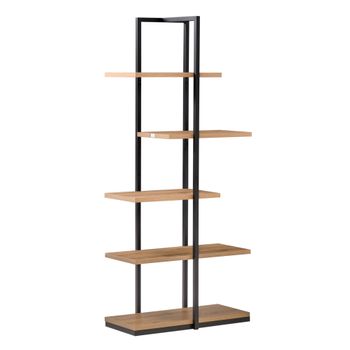 HOMCOM Estantería de Bambú de 4 Niveles Mueble Organizador Multifuncional  para Baño Cocina Salón con Dispositivo Antivuelco 62x33x112 cm Natural