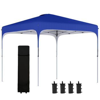 Carpa Plegable De Metal Tela Oxford 3x3x2,84m-outsunny.azul con Ofertas en  Carrefour