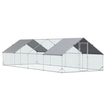 Gallinero de exterior grande para 8-12 gallinas 3x4x2 m - Plata PawHut en  Planeta Huerto