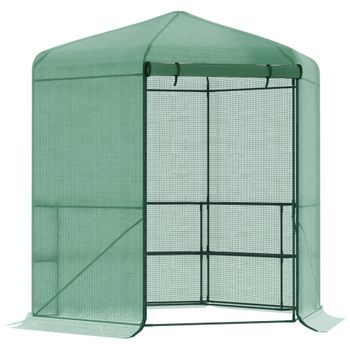 Caseta De Jardín De Acero Galvanizado Pp 213x130x185cm-outsunny.caqui con  Ofertas en Carrefour