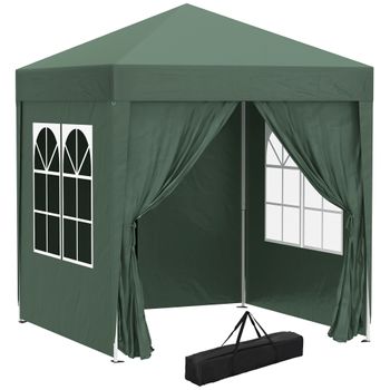 Carpa Plegable Jardin De Acero/poliéster 300x300x260cm Deluxe 3x3vd  Kitgarden Verde/blanco con Ofertas en Carrefour