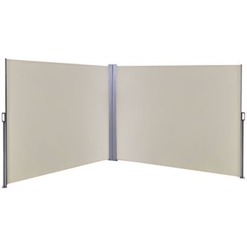 Toldo Lateral Retráctil De Metal Aluminio 600x160 Cm-outsunny. Beige