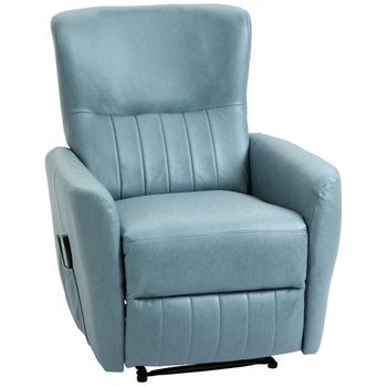 Sillón Masaje Reclinable De Espuma Poliéster Homcom 79x101x96 Cm-azul