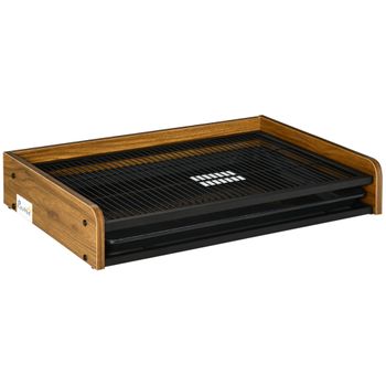 Barrera de Seguridad de Perros Mascotas para Escaleras y Puertas 75-103 cm  con 2 Extensiones Cierre Automático y Sistema de Doble Bloqueo Acero Negro  - Pawhut