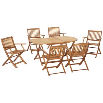 Mesa De Jardín Plegable De Madera De Álamo 70x70x70cm-outsunny.blanco con  Ofertas en Carrefour