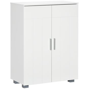 Armario Alto De Baño De Mdf Bambú Kleankin 35x27x171 Cm-blanco con Ofertas  en Carrefour