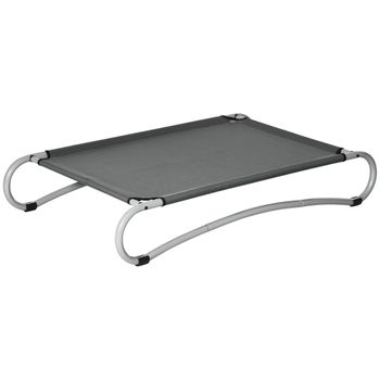 Cama Elevada Para Perros De Acero Texteline 110x65x20cm-pawhut. Gris