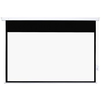 Pantalla De Proyector De Pvc Metal Homcom 253x7,5x168 Cm-blanco