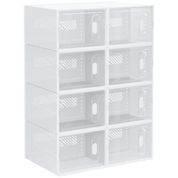 Armario Modular De Plástico Homcom 25x35x19 Cm-transparente