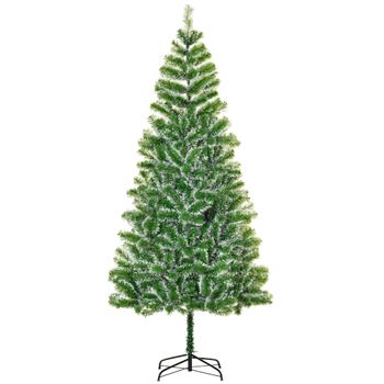 Árbol De Navidad Artificial De Pet Metal Homcom Ø100x210 Cm-verde