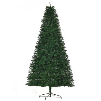 Árbol De Navidad Artificial De Acero Pvc Homcom Ø120x240 Cm-verde