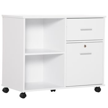 Mueble Archivador De Oficina De Melamina Homcom 100x35x65 Cm