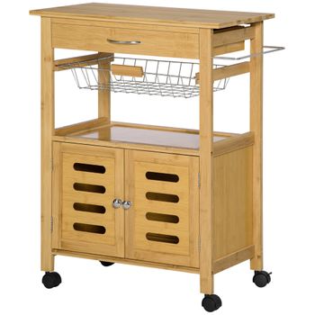 SoBuy SVW18-F Carrito de Servicio Camarera con Ruedas Multiusos con 5  Estantes 110 x 45 x 92 cm ES : : Hogar y cocina