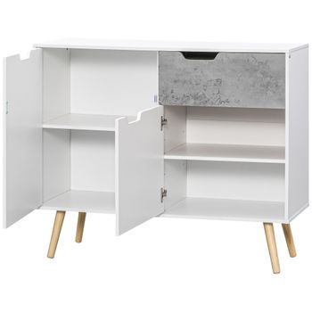 Soporte Para Impresora Móvil De Melamina Homcom 60x50x65,5cm - Blanco con  Ofertas en Carrefour