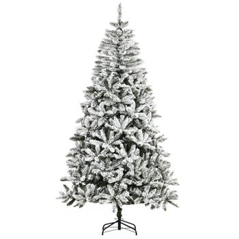 Árbol De Navidad Artificial De Pvc Acero Homcom Ø120x225 Cm-verde