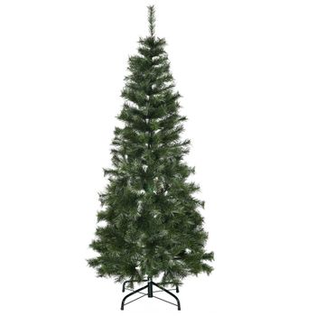 Árbol De Navidad Artificial De Pvc Acero Homcom Ø53x150 Cm-verde