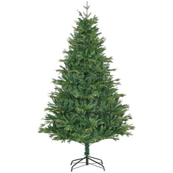 Árbol De Navidad Artificial De Pe Pvc Metal Homcom Ø120x180 Cm-verde