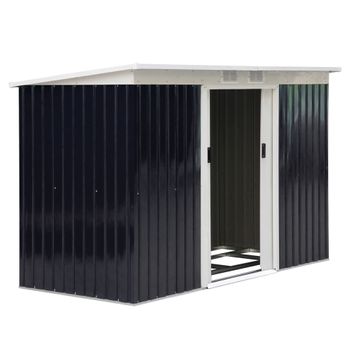 Caseta De Jardín Con Puerta De Acero 142x84x189 Cm-outsunny.verde con  Ofertas en Carrefour