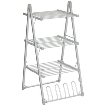 Tendedero Plegable De Abs Acero Inoxidable Homcom 142x55x172 Cm-plata con  Ofertas en Carrefour