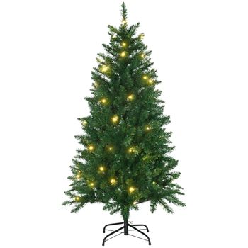 Árbol De Navidad Artificial De Pvc Metal Homcom 84x84x180 Cm-verde